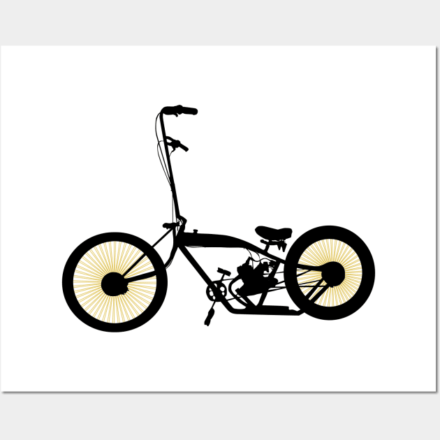 Lowrider Bicycle - All Black Wall Art by ilrokery